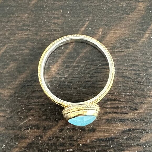 Anna Beck Blue Quartz Skinny Band Ring - Picture 3 of 5